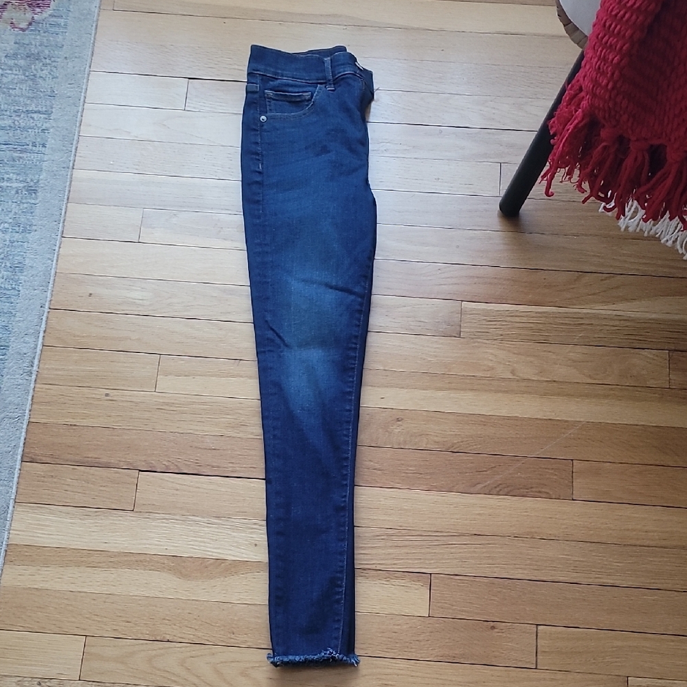 Express Dark Wash High Rise Skinny Jeans